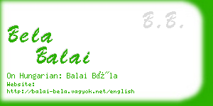 bela balai business card